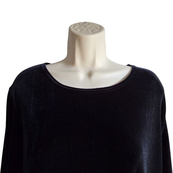 Jacqueline Ferrar VTG 90s Velour Mini Dress Black Whimsygoth Party Sz 12 - Picture 4 of 10